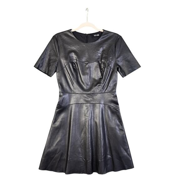 DO+BE Dresses & Skirts - Do & Be Womens Faux Leather Mini Dress Size Small Black Lined Biker Moto Goth